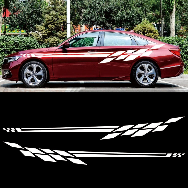 Car Styling Plaid Series PVC Sticker Auto Decorative Sticker (White) by buy2fix