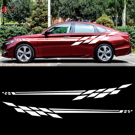 Car Styling Plaid Series PVC Sticker Auto Decorative Sticker (White) by buy2fix