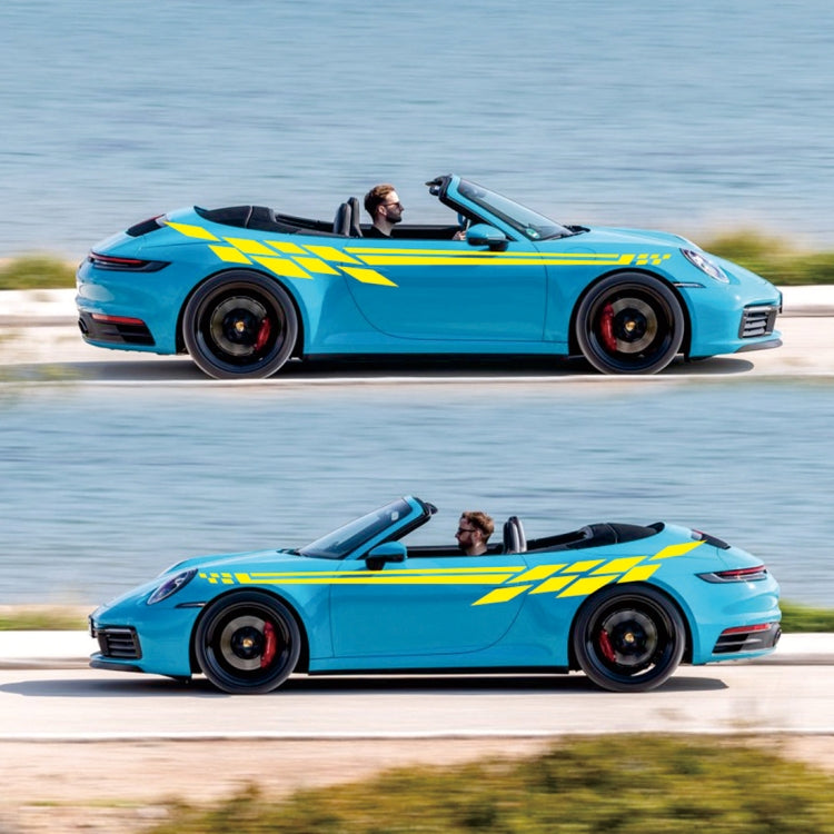 Car Styling Plaid Series PVC Sticker Auto Decorative Sticker (Yellow) by buy2fix