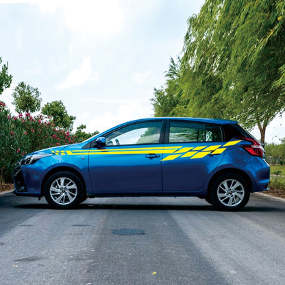 Car Styling Plaid Series PVC Sticker Auto Decorative Sticker (Yellow) by buy2fix