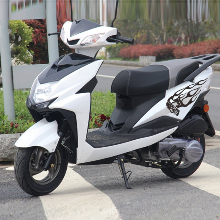 Motorcycle Styling Skull Head PVC Sticker Auto Decorative Sticker (Black) by buy2fix