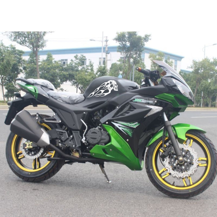 Motorcycle Styling Skull Head PVC Sticker Auto Decorative Sticker (White) by buy2fix