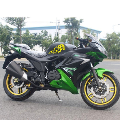 Motorcycle Styling Skull Head PVC Sticker Auto Decorative Sticker (Yellow) by buy2fix