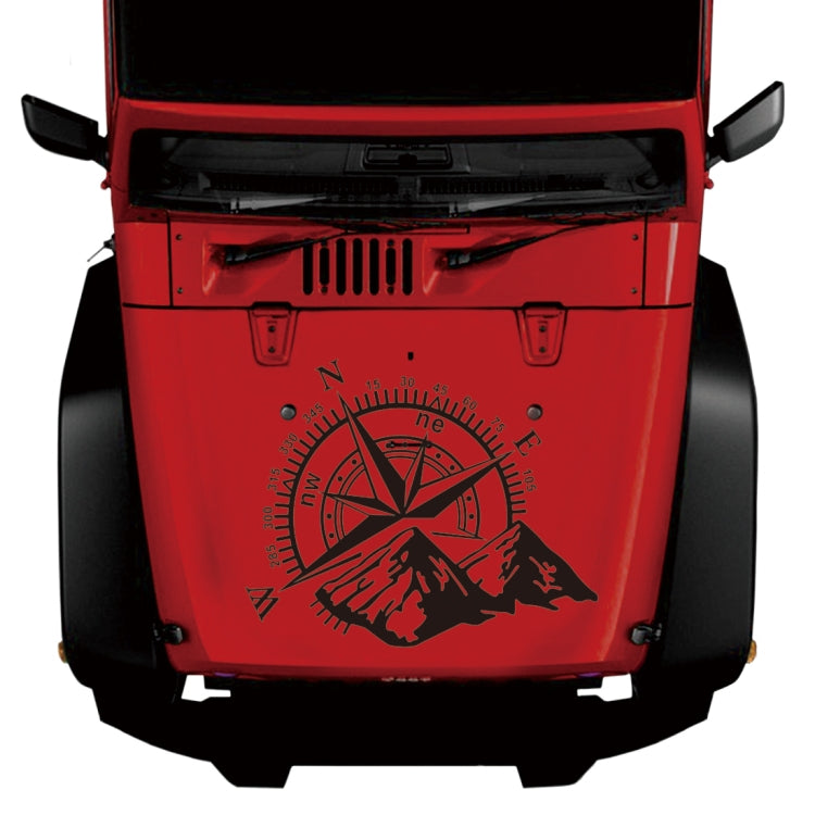 Car Styling Mountain Compass PVC Sticker Auto Decorative Sticker (Black) by buy2fix