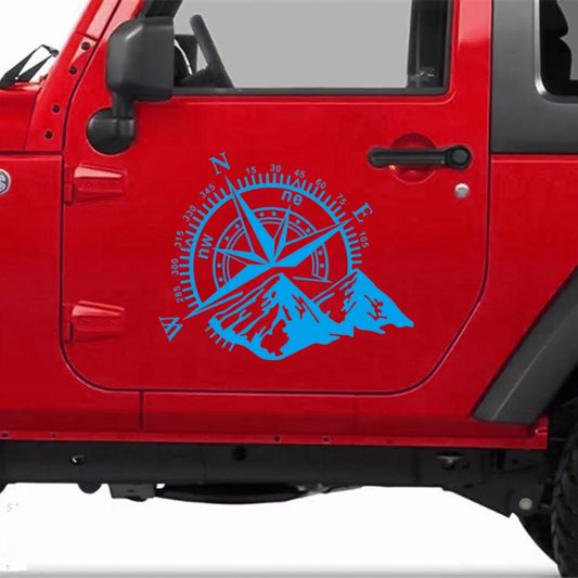Car Styling Mountain Compass PVC Sticker Auto Decorative Sticker (Blue) by buy2fix