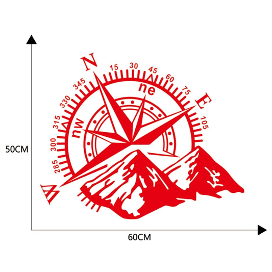 Car Styling Mountain Compass PVC Sticker Auto Decorative Sticker (Red) by buy2fix