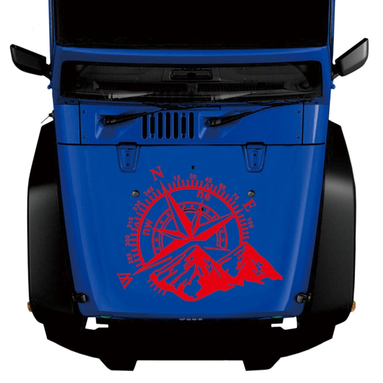 Car Styling Mountain Compass PVC Sticker Auto Decorative Sticker (Red) by buy2fix