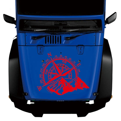 Car Styling Mountain Compass PVC Sticker Auto Decorative Sticker (Red) by buy2fix