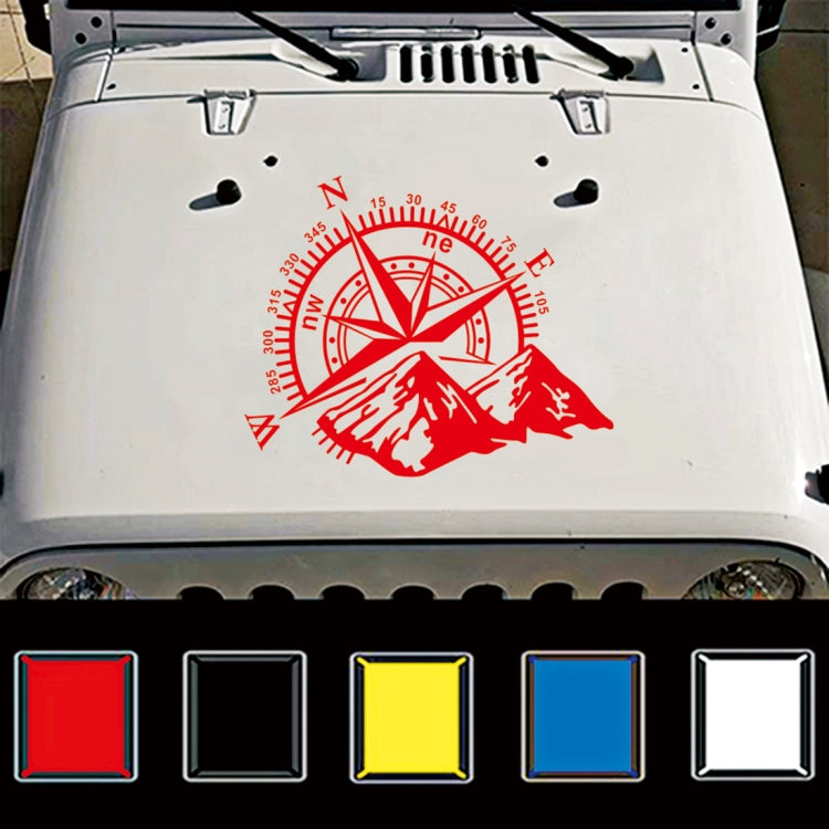 Car Styling Mountain Compass PVC Sticker Auto Decorative Sticker (Red) by buy2fix