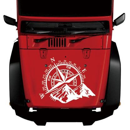 Car Styling Mountain Compass PVC Sticker Auto Decorative Sticker (White) by buy2fix