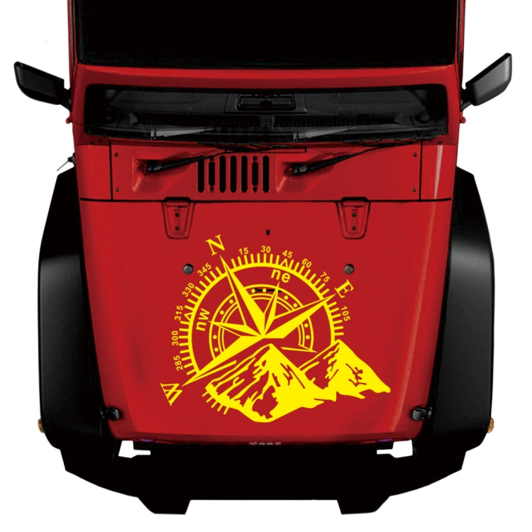 Car Styling Mountain Compass PVC Sticker Auto Decorative Sticker (Yellow) by buy2fix