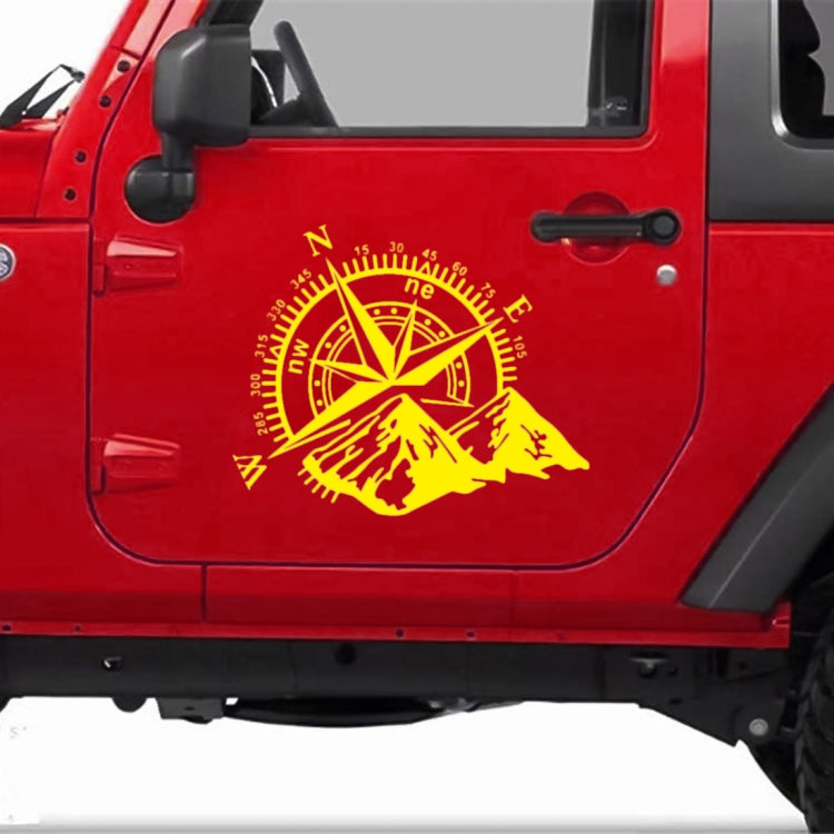 Car Styling Mountain Compass PVC Sticker Auto Decorative Sticker (Yellow) by buy2fix
