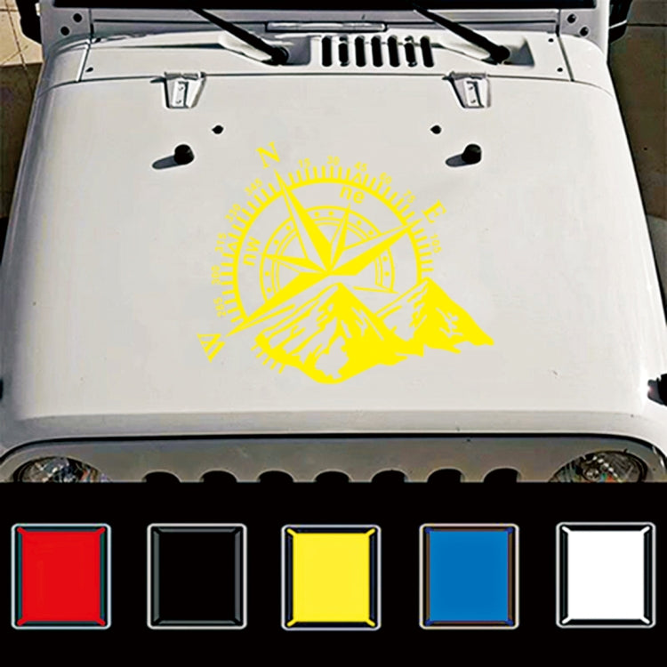 Car Styling Mountain Compass PVC Sticker Auto Decorative Sticker (Yellow) by buy2fix
