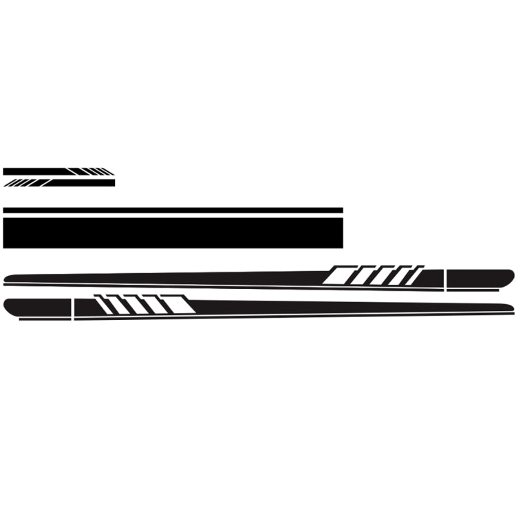 5 in 1 Car Styling Stripe Hood PVC Sticker Auto Decorative Sticker (Black) by buy2fix