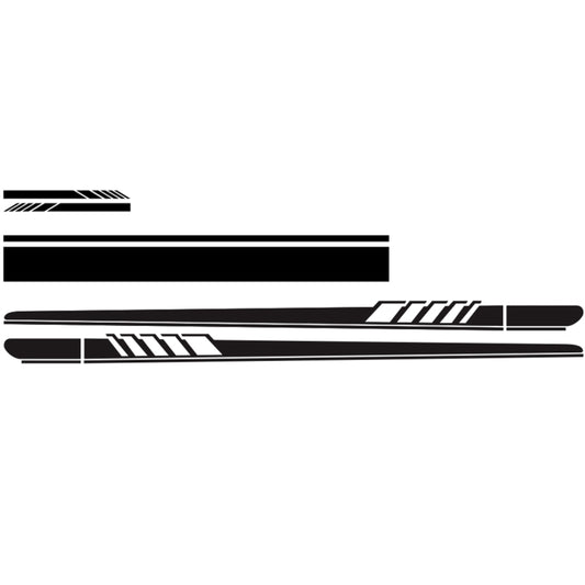 5 in 1 Car Styling Stripe Hood PVC Sticker Auto Decorative Sticker (Black) by buy2fix