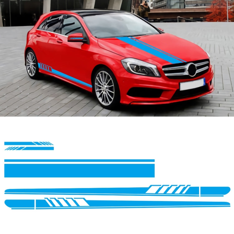 5 in 1 Car Styling Stripe Hood PVC Sticker Auto Decorative Sticker (Blue) by buy2fix