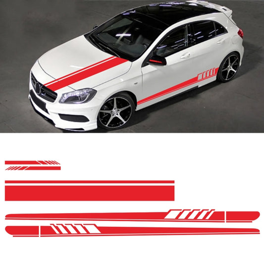 5 in 1 Car Styling Stripe Hood PVC Sticker Auto Decorative Sticker (Red) - Decorative Sticker by buy2fix | Online Shopping UK | buy2fix