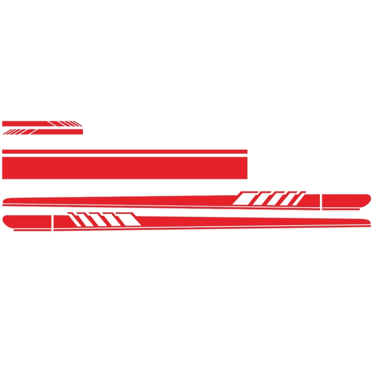 5 in 1 Car Styling Stripe Hood PVC Sticker Auto Decorative Sticker (Red) - Decorative Sticker by buy2fix | Online Shopping UK | buy2fix
