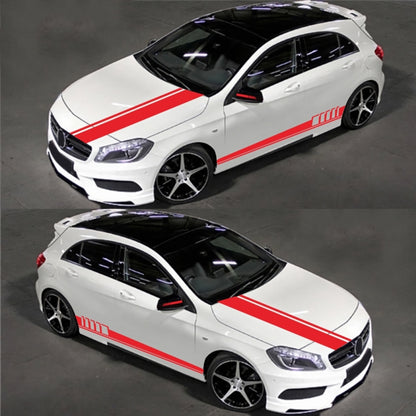 5 in 1 Car Styling Stripe Hood PVC Sticker Auto Decorative Sticker (Red) - Decorative Sticker by buy2fix | Online Shopping UK | buy2fix