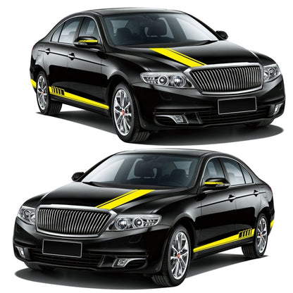 5 in 1 Car Styling Stripe Hood PVC Sticker Auto Decorative Sticker (Yellow) by buy2fix