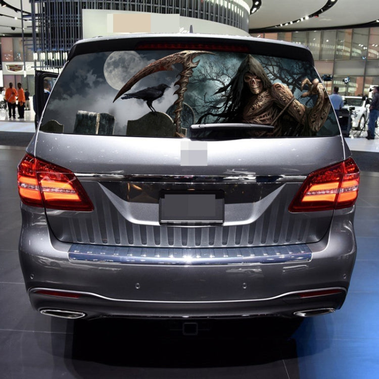 Scythe Death Pattern Horror Series Car Rear Window Decorative Sticker, Size: 135 x 36cm by buy2fix