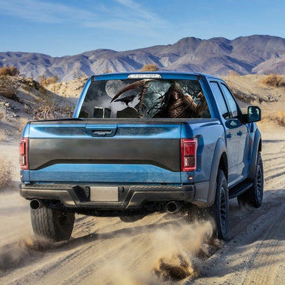 Scythe Death Pattern Horror Series Car Rear Window Decorative Sticker, Size: 165 x 56cm by buy2fix