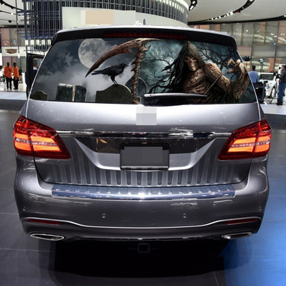 Scythe Death Pattern Horror Series Car Rear Window Decorative Sticker, Size: 168 x 74cm by buy2fix