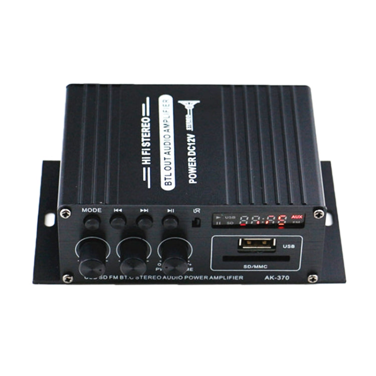 AK370 12V Household / Car Bluetooth HIFI Amplifier Audio with Remote Control - Car Amplifiers by buy2fix | Online Shopping UK | buy2fix