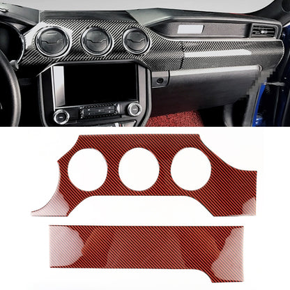 2 in 1 Car Carbon Fiber Dashboard Cover Panel Decorative Sticker for Ford Mustang 2015-2020, Left-hand Drive by buy2fix