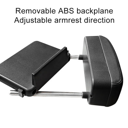 2 PCS Universal Car PU Leather Wrapped Armrest Box Cushion Car Armrest Box Mat with Storage Box (Black Red) by buy2fix