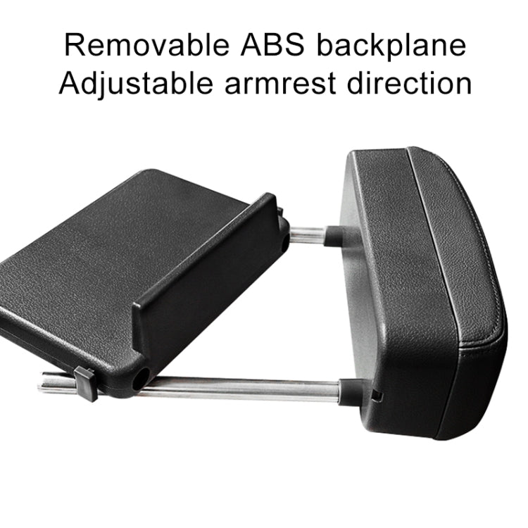 Universal Car Wireless Qi Standard Charger PU Leather Wrapped Armrest Box Cushion Car Armrest Box Mat with Storage Box (Black White) by buy2fix