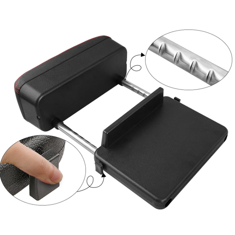 2 PCS Universal Car Wireless Qi Standard Charger PU Leather Wrapped Armrest Box Cushion Car Armrest Box Mat with Storage Box (Grey) by buy2fix