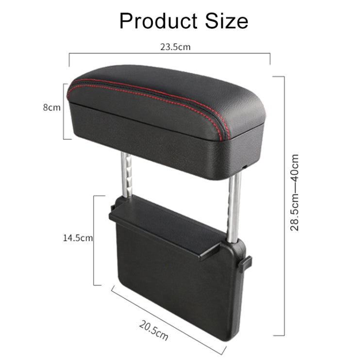 2 PCS Universal Car Wireless Qi Standard Charger PU Leather Wrapped Armrest Box Cushion Car Armrest Box Mat with Storage Box (Brown) by buy2fix