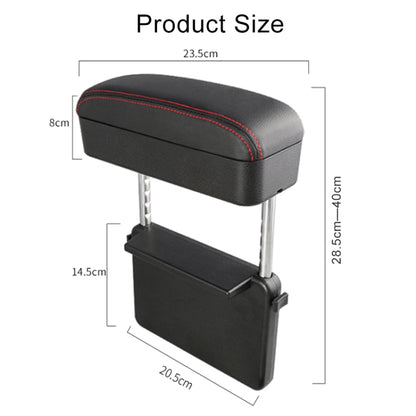 2 PCS Universal Car Wireless Qi Standard Charger PU Leather Wrapped Armrest Box Cushion Car Armrest Box Mat with Storage Box (Brown) by buy2fix