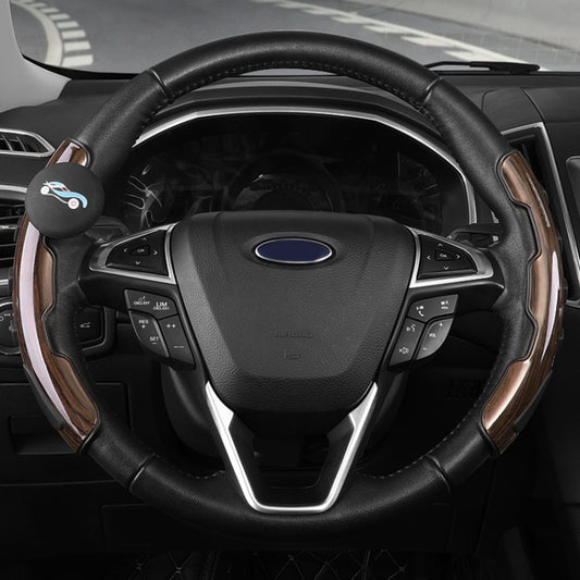 Car Universal Steering Wheel Spinner Knob Auxiliary Booster Aid Control Handle (Brown) by buy2fix