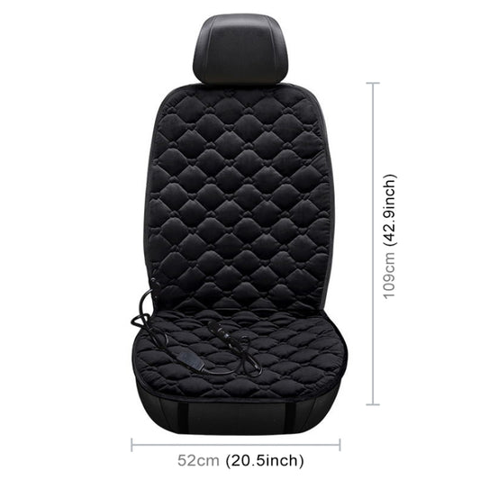 Car 12V Front Seat Heater Cushion Warmer Cover Winter Heated Warm, Single Seat (Black) by buy2fix