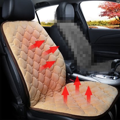 Car 12V Front Seat Heater Cushion Warmer Cover Winter Heated Warm, Single Seat (Beige) by buy2fix