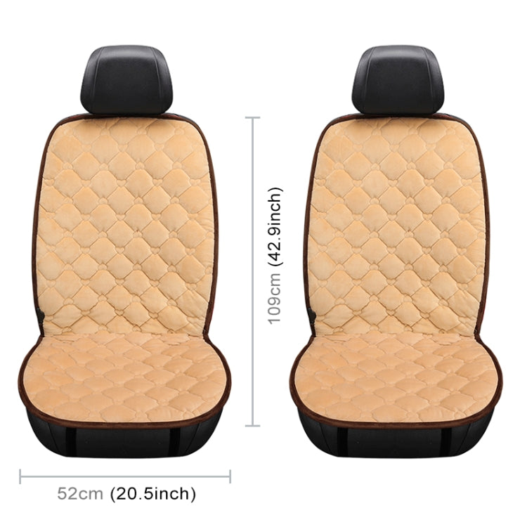 Car 12V Front Seat Heater Cushion Warmer Cover Winter Heated Warm, Double Seat (Beige) by buy2fix