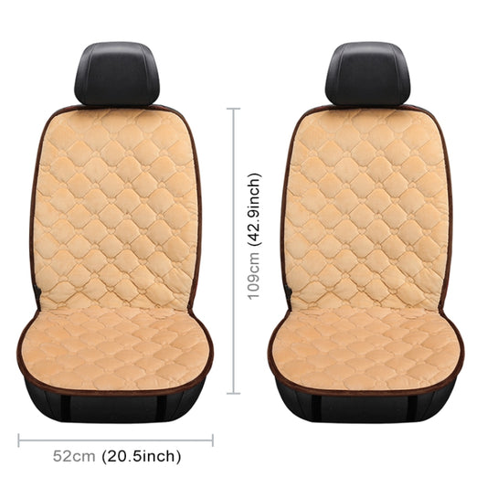 Car 12V Front Seat Heater Cushion Warmer Cover Winter Heated Warm, Double Seat (Beige) by buy2fix