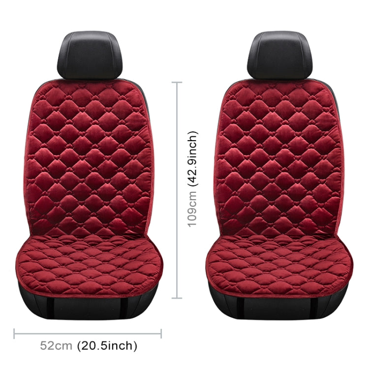 Car 12V Front Seat Heater Cushion Warmer Cover Winter Heated Warm, Double Seat (Red) by buy2fix