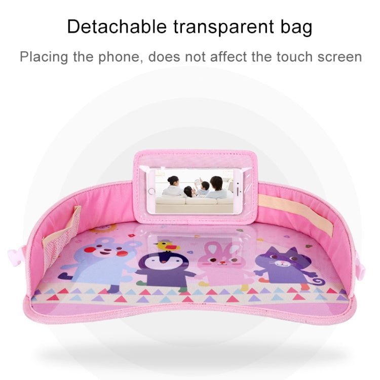 Children Waterproof Dining Table Toy Organizer Baby Safety Tray Tourist Painting Holder with Touch Screen Transparent Bag (Happy Travel) by buy2fix