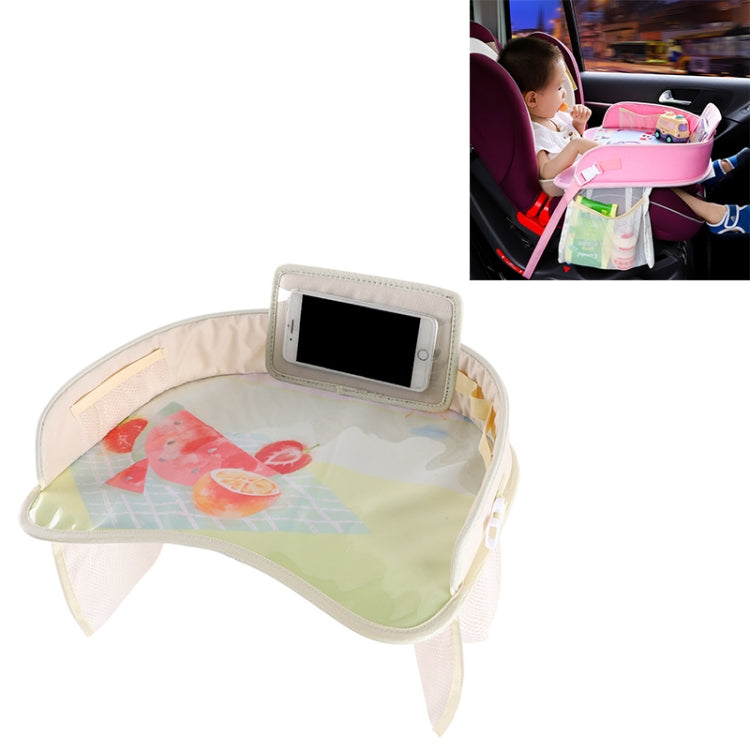 Children Waterproof Dining Table Toy Organizer Baby Safety Tray Tourist Painting Holder with Touch Screen Transparent Bag (Fruit) by buy2fix