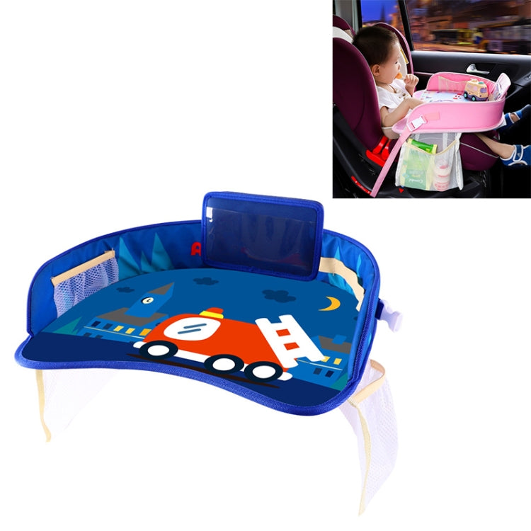 Children Waterproof Dining Table Toy Organizer Baby Safety Tray Tourist Painting Holder with Touch Screen Transparent Bag (Fire Truck) by buy2fix