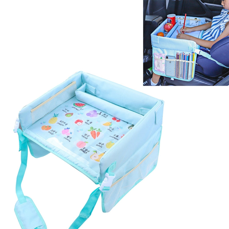 Children Waterproof Dining Table Toy Organizer Baby Safety Tray Tourist Painting Holder (Funny Fruit) by buy2fix