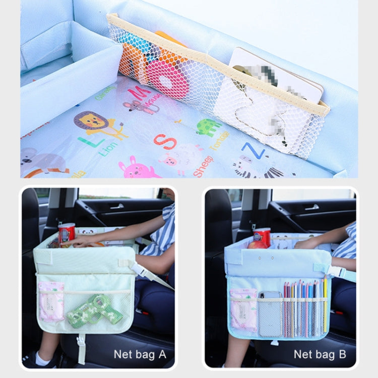 Children Waterproof Dining Table Toy Organizer Baby Safety Tray Tourist Painting Holder (Car Family) by buy2fix