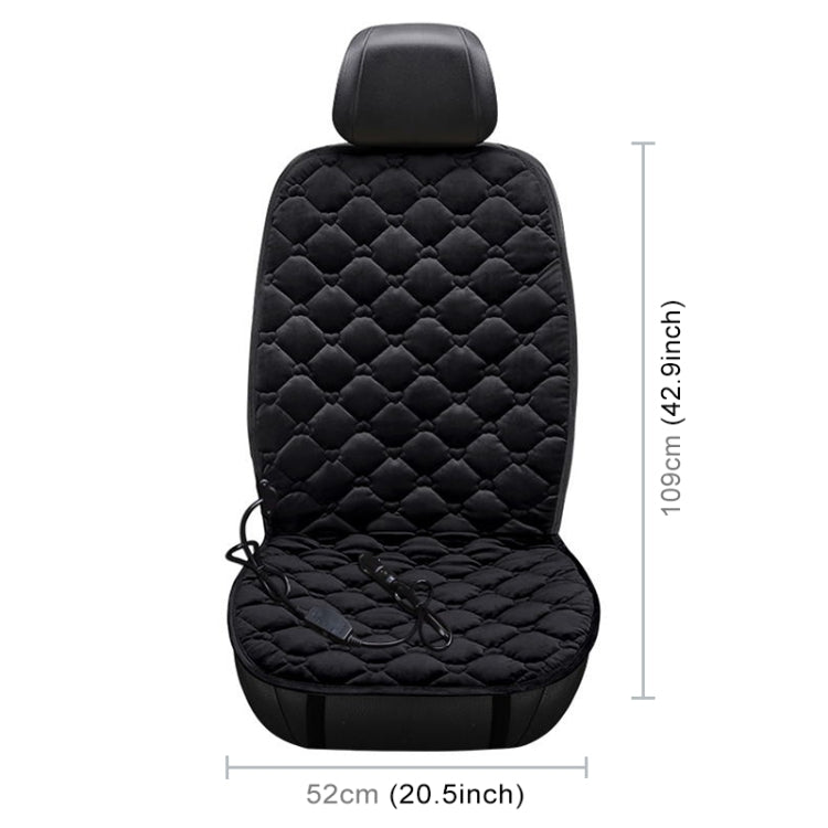 Car 24V Front Seat Heater Cushion Warmer Cover Winter Heated Warm, Single Seat (Black) by buy2fix