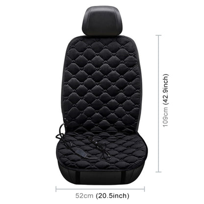 Car 24V Front Seat Heater Cushion Warmer Cover Winter Heated Warm, Single Seat (Black) by buy2fix