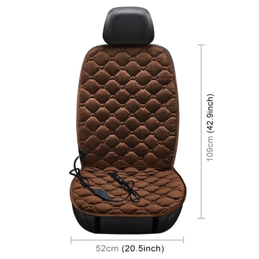 Car 24V Front Seat Heater Cushion Warmer Cover Winter Heated Warm, Single Seat (Coffee) by buy2fix