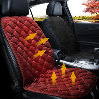 Car 24V Front Seat Heater Cushion Warmer Cover Winter Heated Warm, Single Seat (Red) by buy2fix
