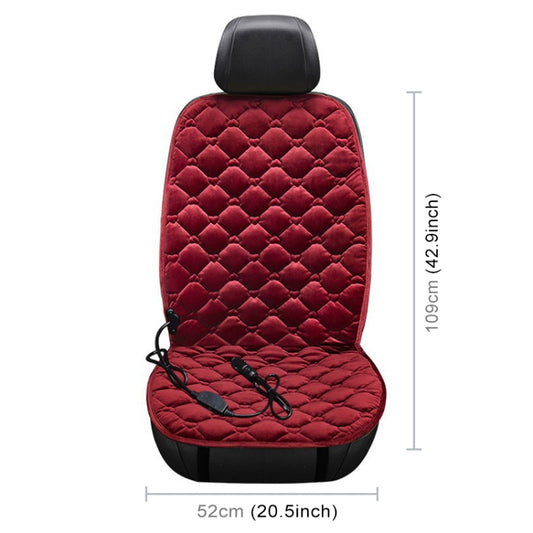 Car 24V Front Seat Heater Cushion Warmer Cover Winter Heated Warm, Single Seat (Red) by buy2fix